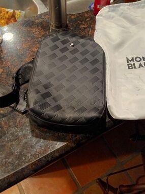 Montblanc Black  3.0 Leather Extreme Sling Textured  Bag